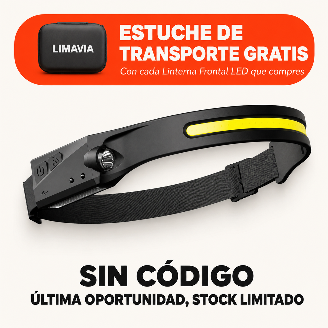 Linterna frontal LED