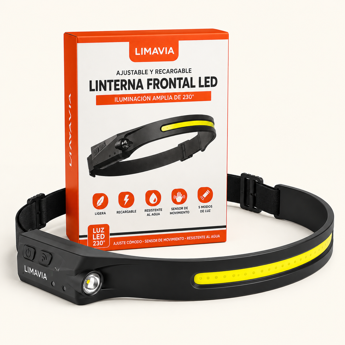 Linterna frontal LED