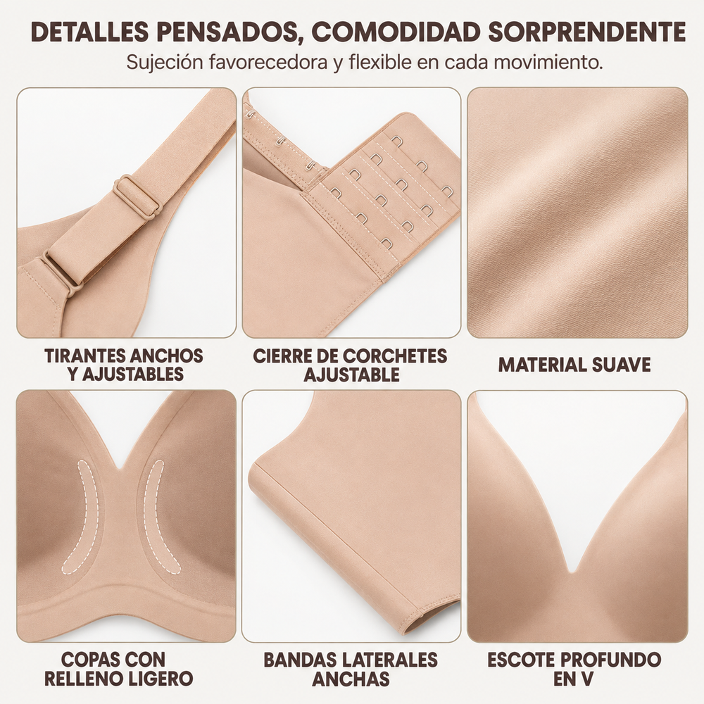 Sujetador moldeador sin aros