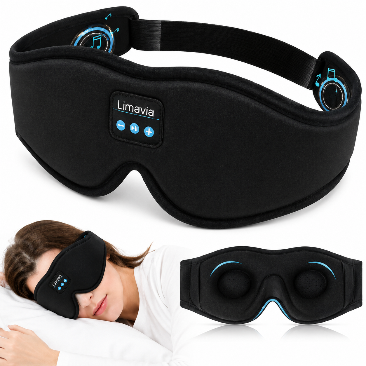 Antifaz para dormir con auriculares