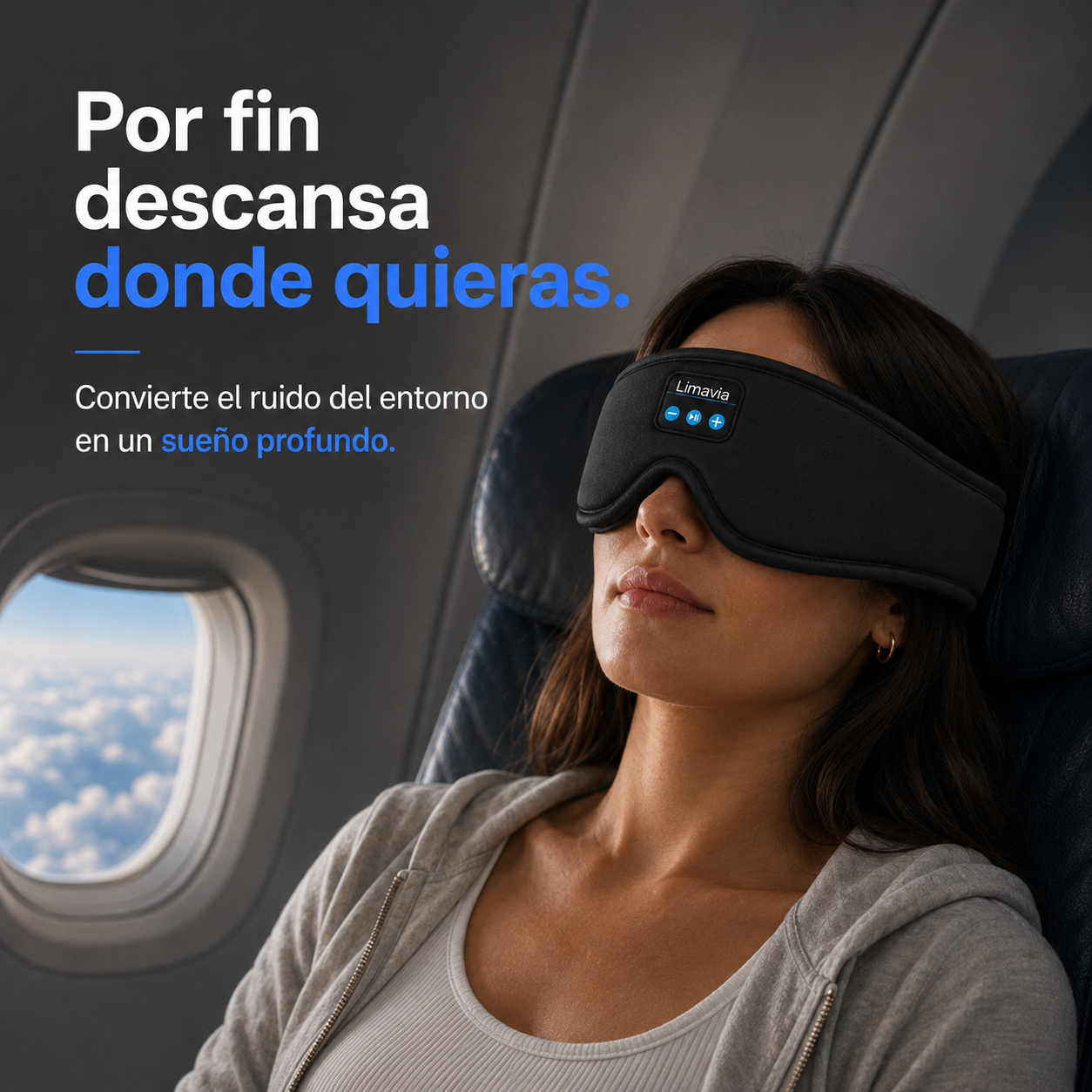 Antifaz para dormir con auriculares