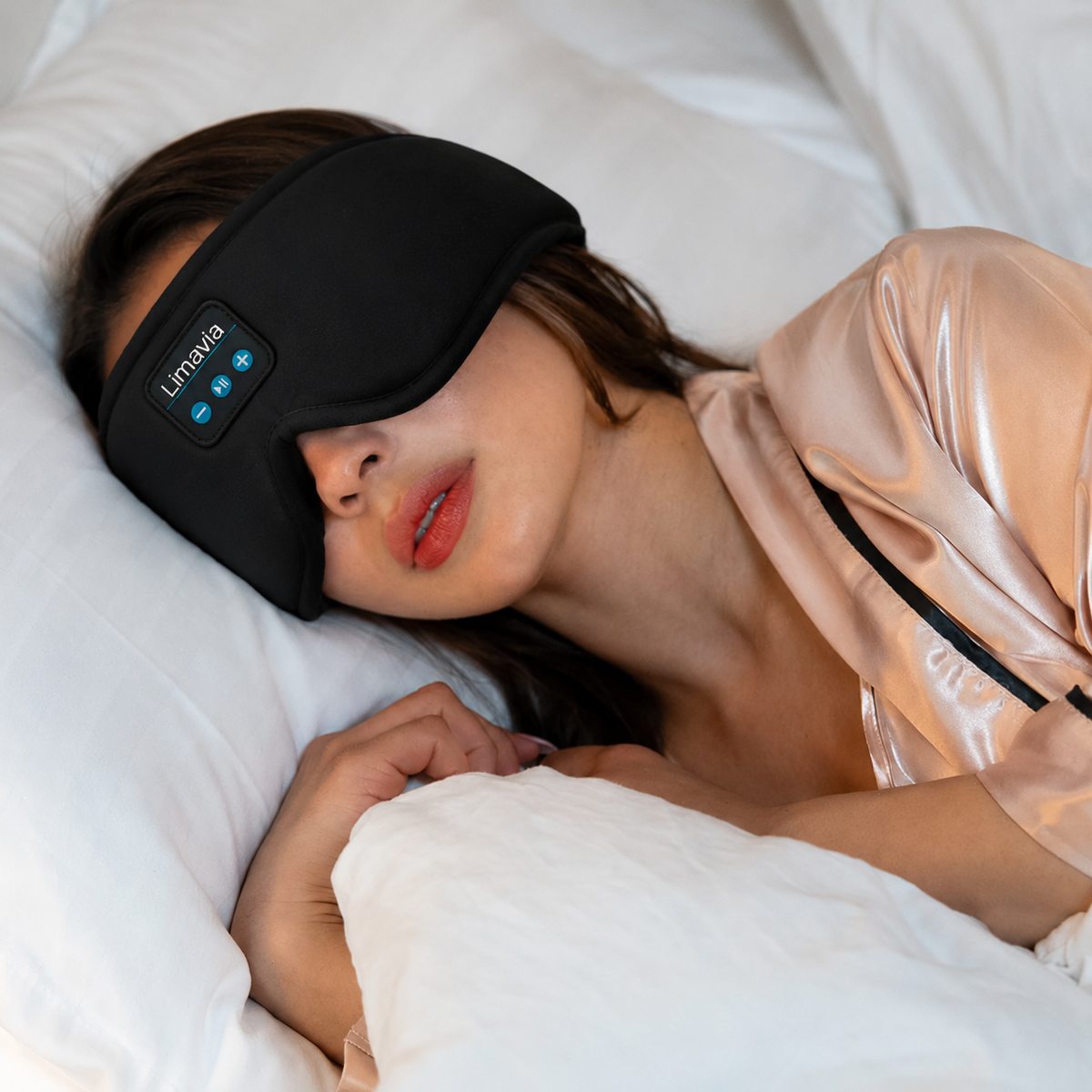 Antifaz para dormir con auriculares